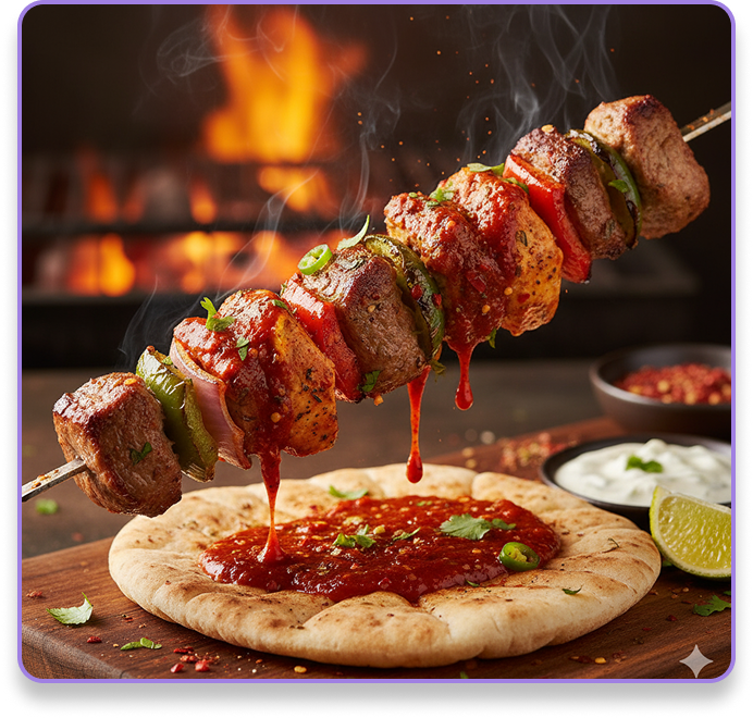Hot and spicy kebab
