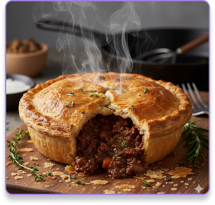 Hot meat pie