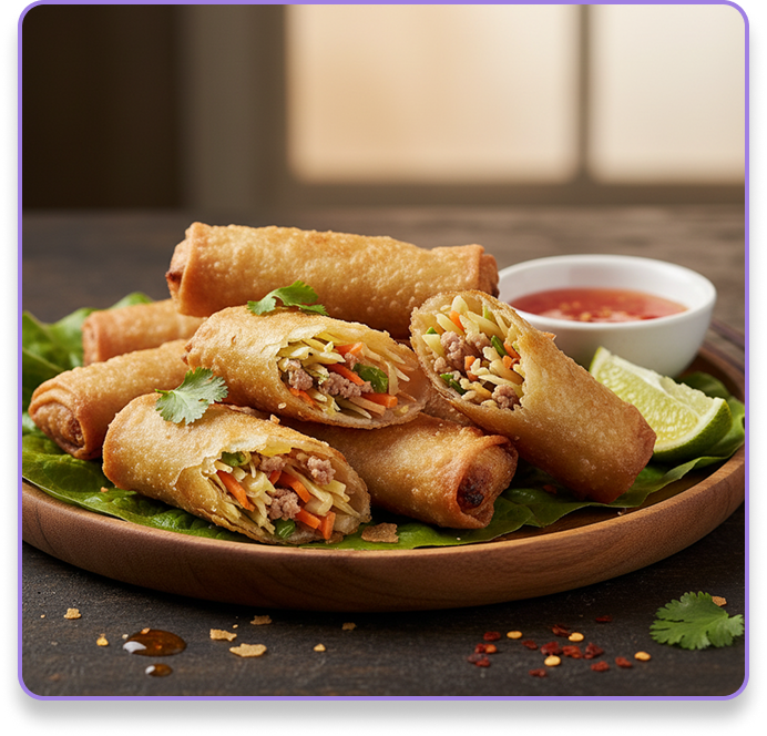 Crispy spring rolls